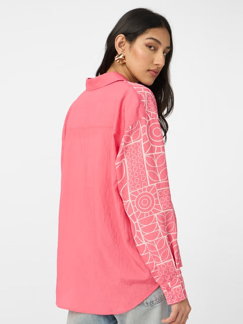 Textured Desert Rose Women Boyfriend Shirts