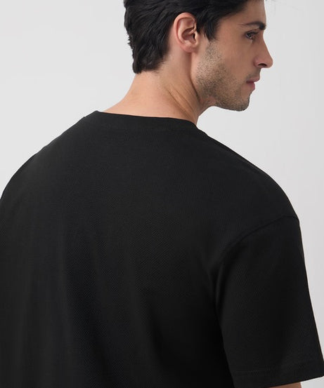 Popcorn Texture Caviar Oversized T-Shirts