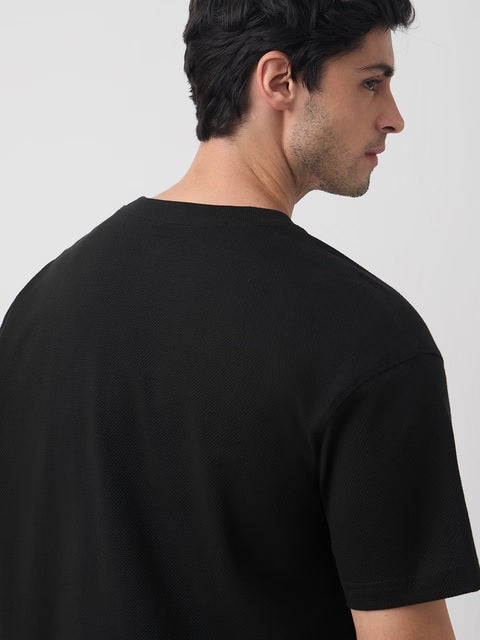 Popcorn Texture Caviar Oversized T-Shirts