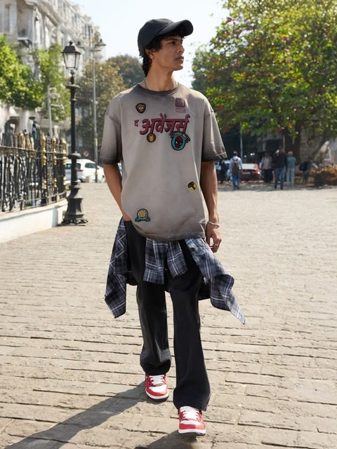 Avengers  Desi Comics Oversized T-Shirts