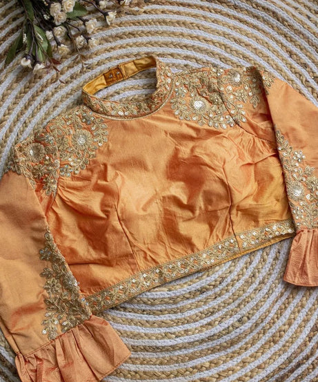 Glossy Silk Saree Blouse