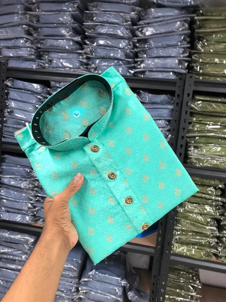 Men's Jacquard kurta pajama Set