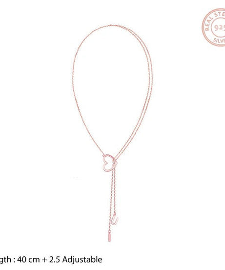 Rose Gold U&I Heart Necklace