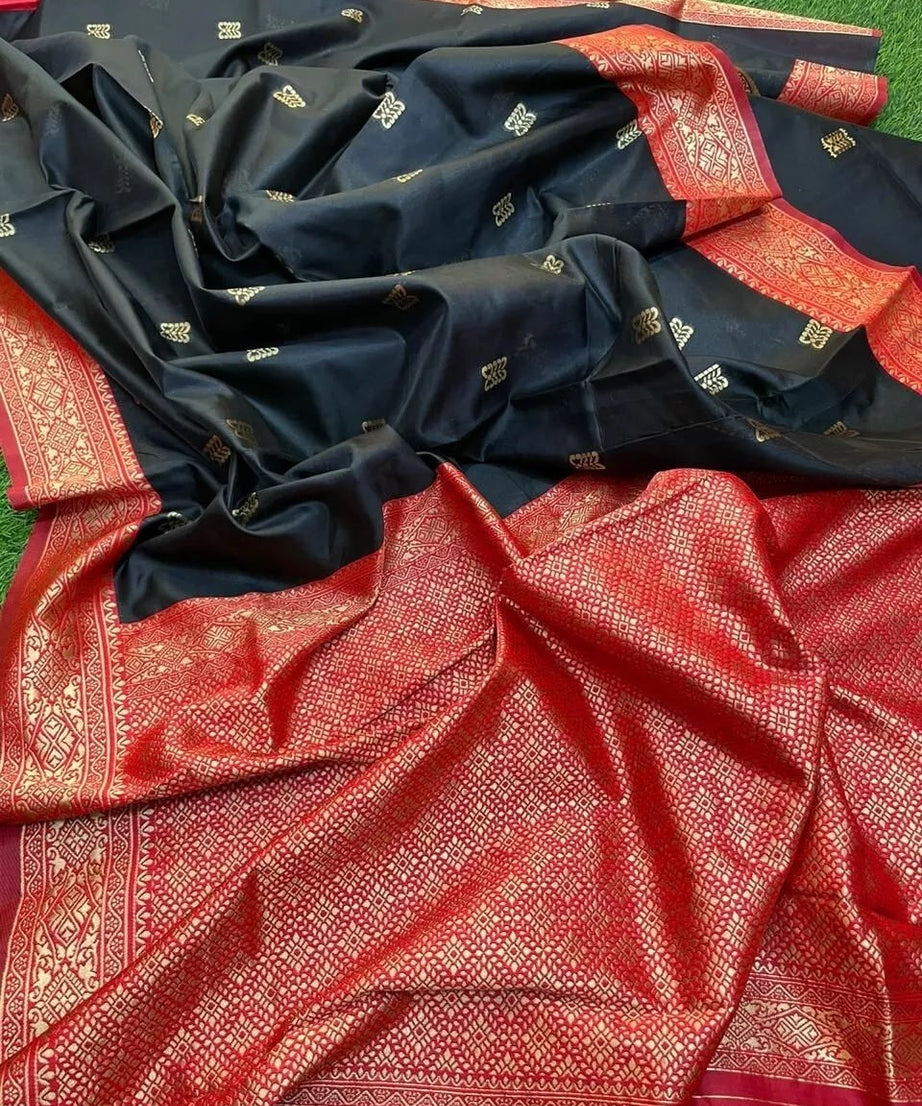 Banarsi Soft Silk Indian Wedding Saree With Blouse