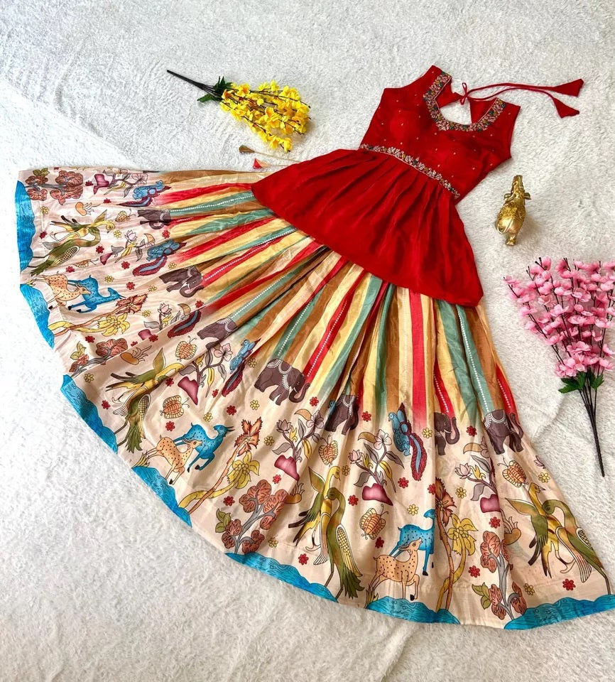 Festival Look Full Stitched Soft Chinon Silk Lehenga Blouse