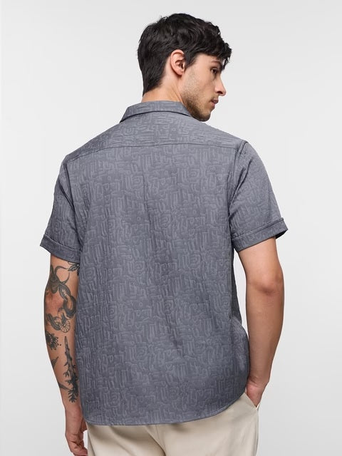 Graphite Men Textured Shirts
