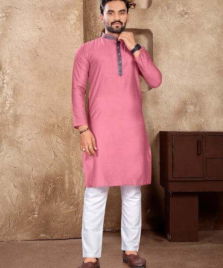Men's Linen Silk kurta Pajama Set