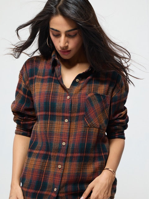 Plaid Shacket: Prismark Women Shackets