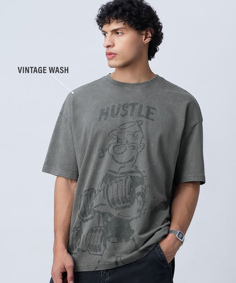 Popeye Hustle Oversized T-Shirts