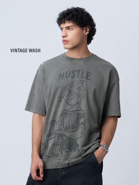 Popeye Hustle Oversized T-Shirts
