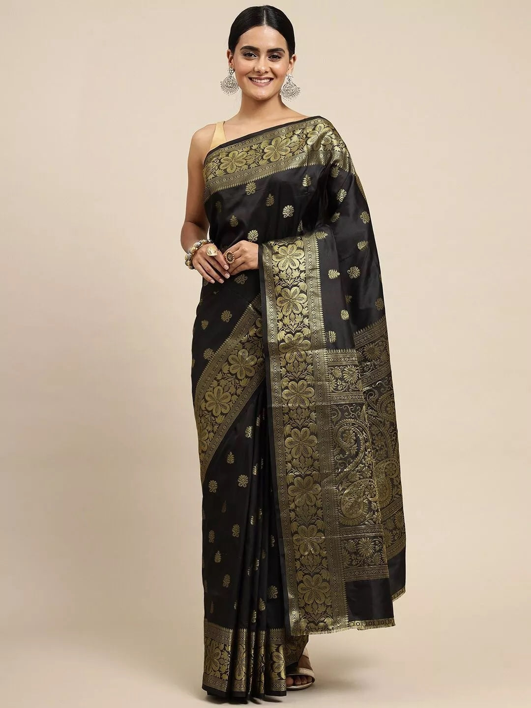 Party Wear Fancy Banarasi Soft Silk Saree For Women's