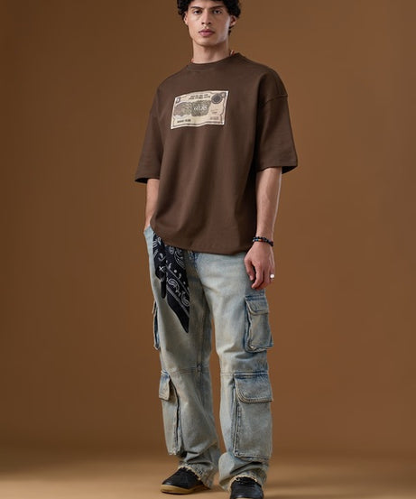 Nomad: Retro Rupee Super Oversized T-Shirts