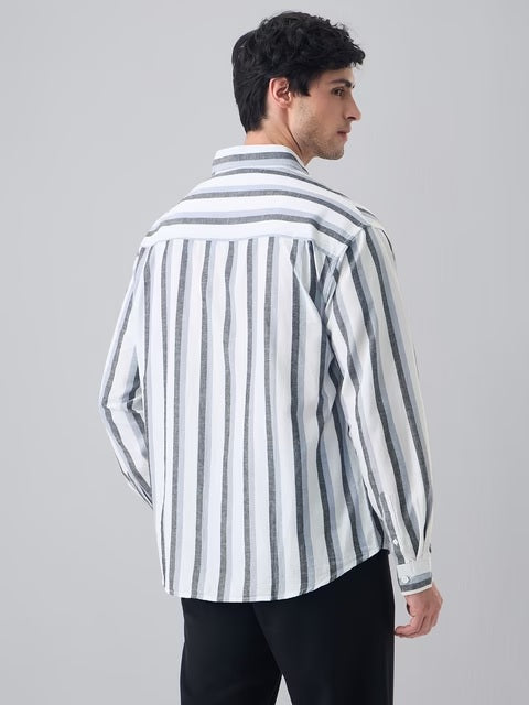 Stripes Mystique Cotton Linen Shirts