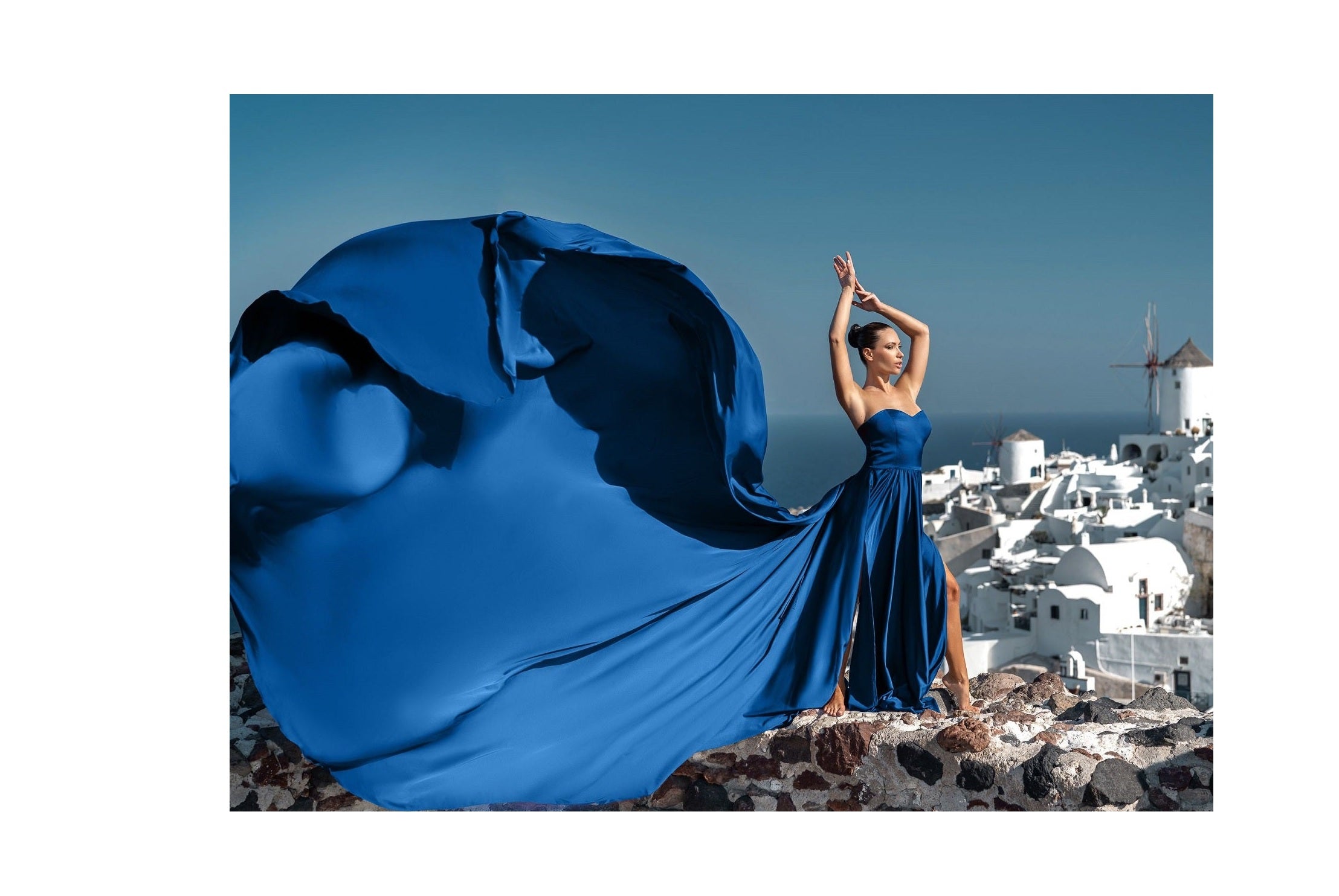 Long Flying Dress for Photoshoot, Long Train Dress