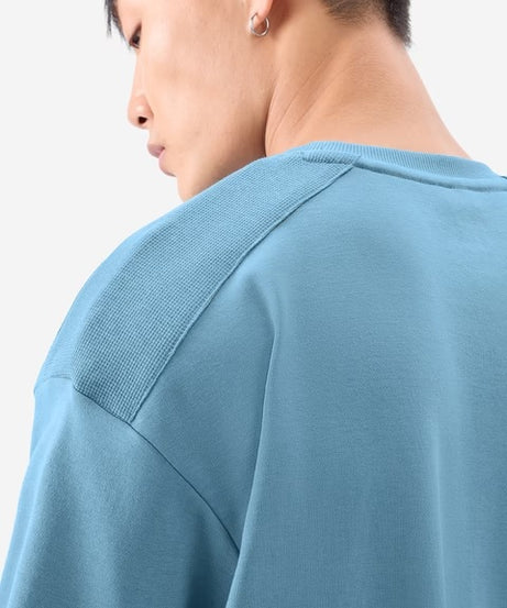 Solids Arctic Blue Oversized T-Shirts