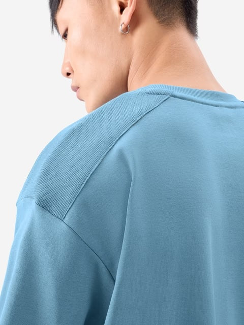 Solids Arctic Blue Oversized T-Shirts