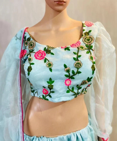 Heavy Organza Silk Designer Exclusive Classic Lehenga Blouse Dupatta