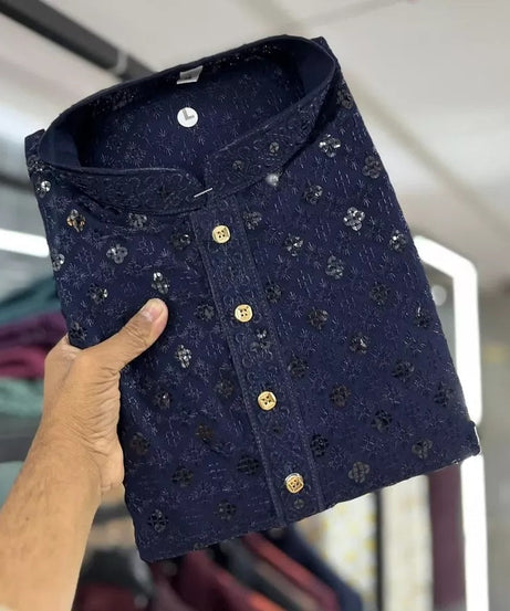 Men's Full Stitched Cotton Rayon Bollywood Function Wear Kurta & Pajama Set