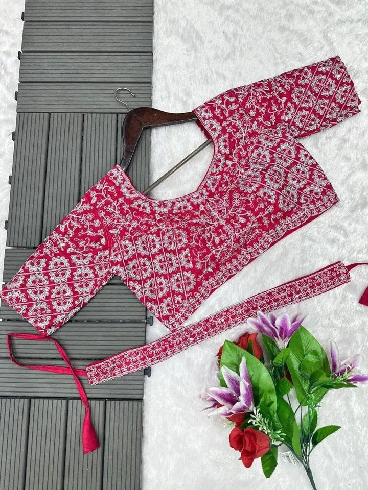 Ready To Wear Traditional Heavy Chinon Saree For Women's