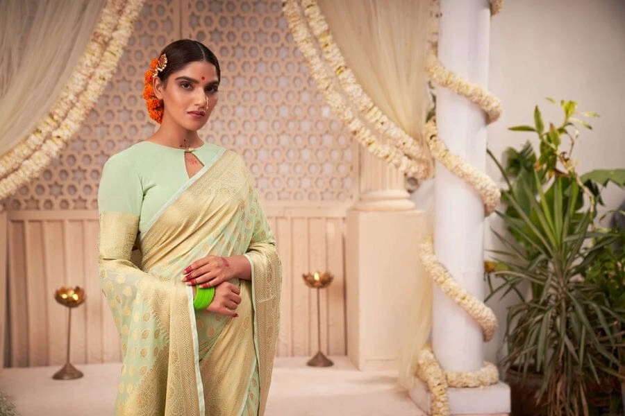 Trending Banarasi Soft Silk Wedding Wear Saree With Blouse 11-KT