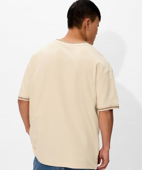 Cosmic Beige Oversized T-Shirts