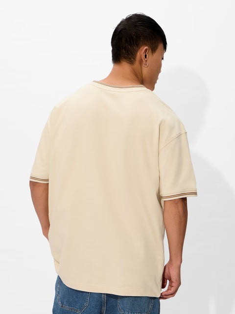 Cosmic Beige Oversized T-Shirts