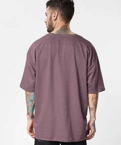 Solids Pale Purple Oversized T-Shirts