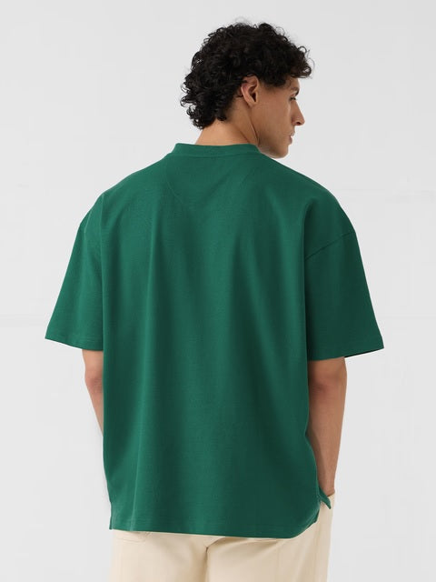 Varsity  Emerald Green Oversized T-Shirts