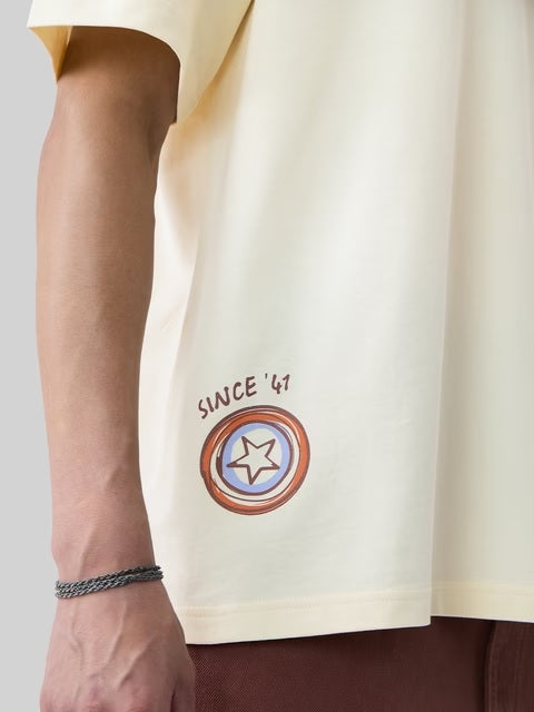 Captain America Doodle Oversized T-Shirts