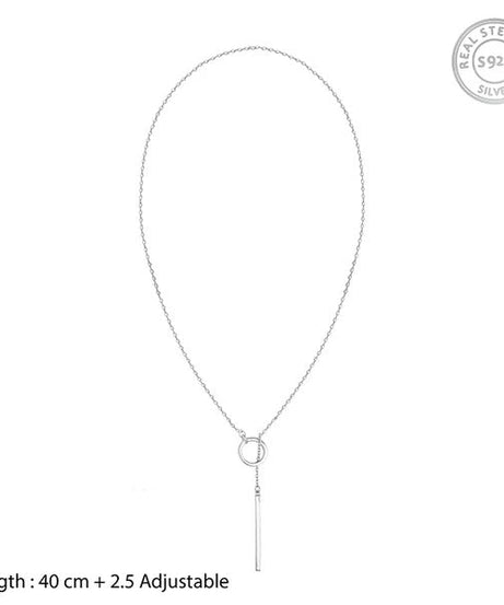 Silver Elegance Over All Pendant With Link Chain