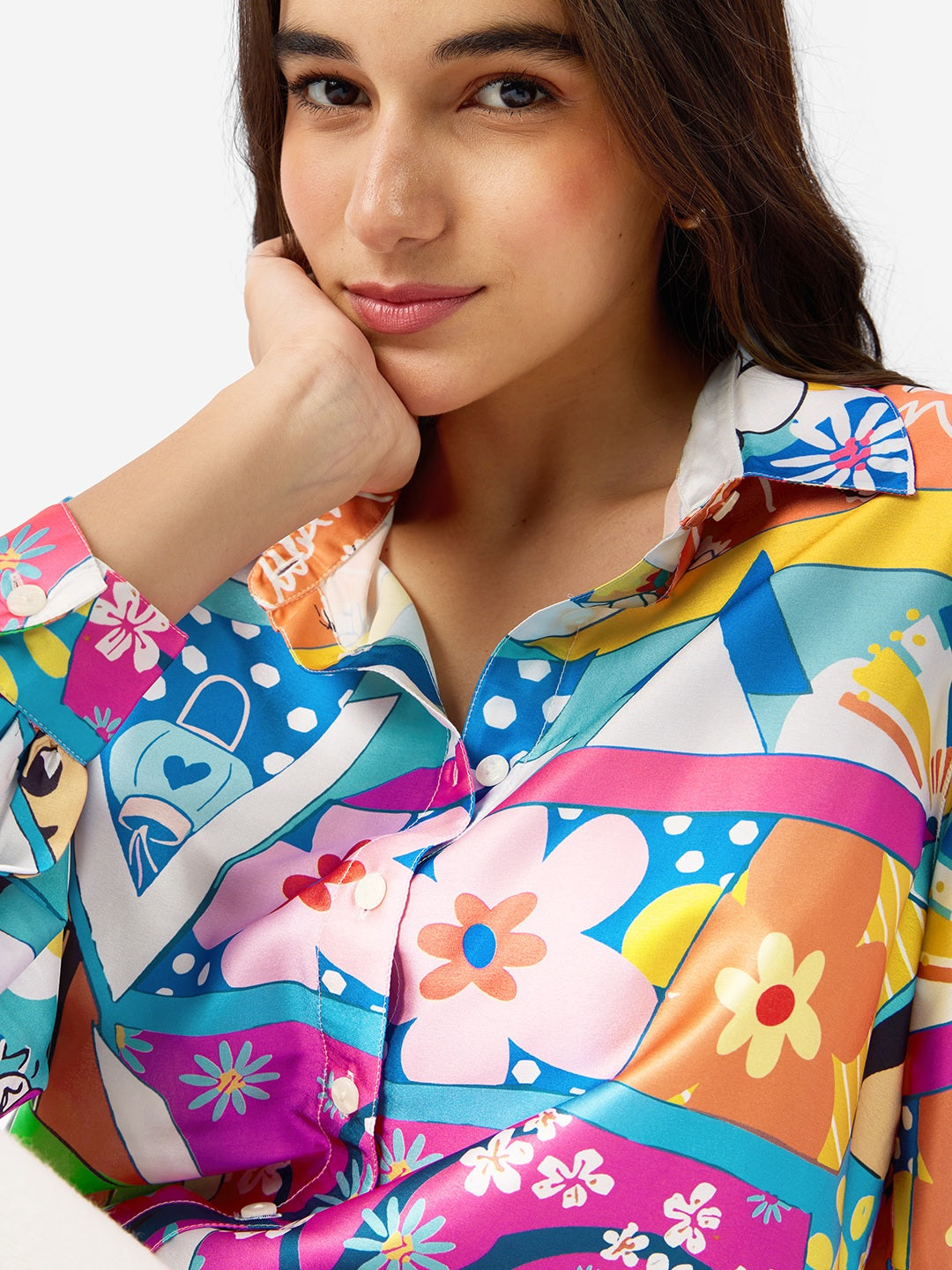 Satin Disney Mulan Women Shirts