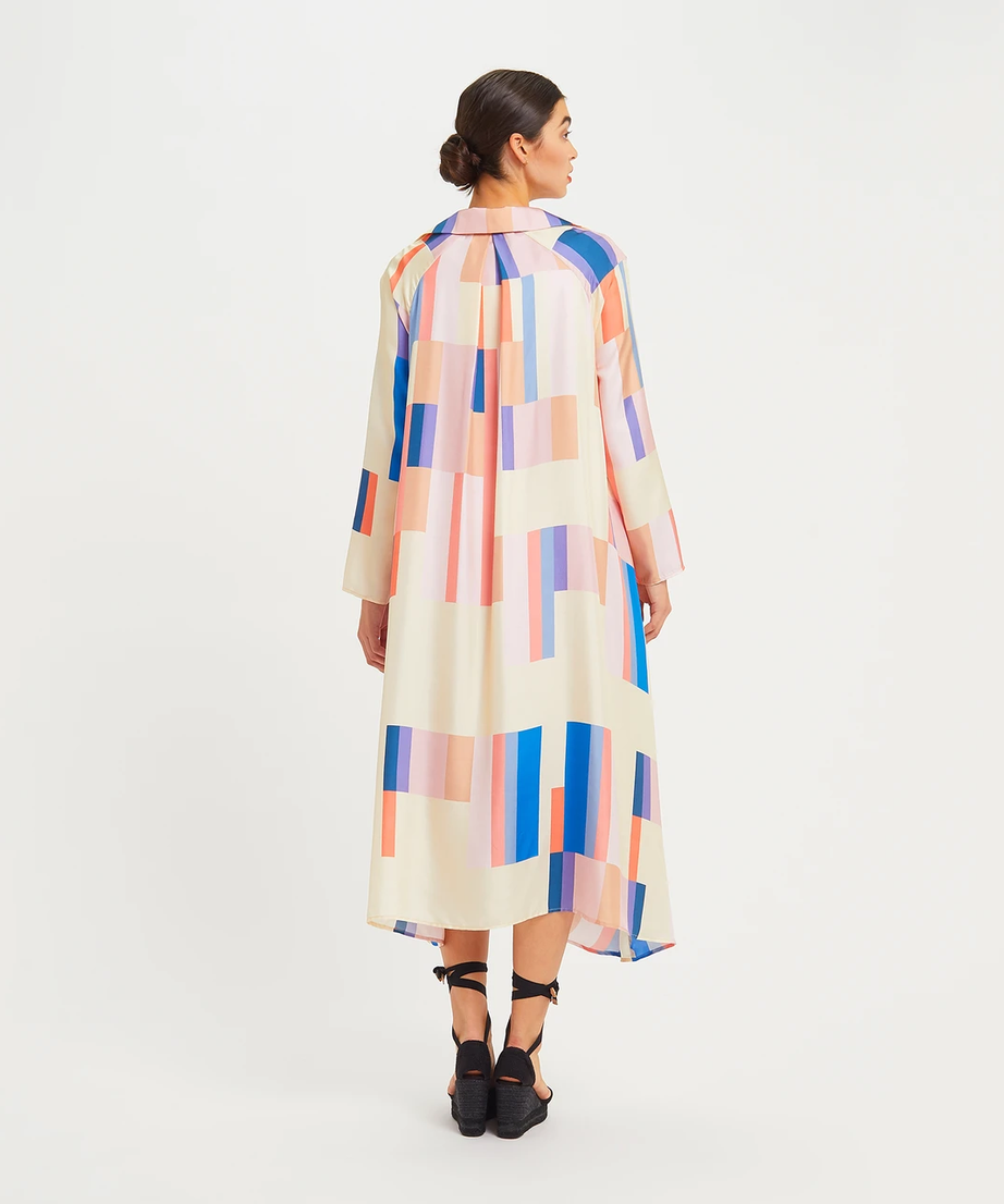 French Crepe Kaftan - Elegant Maxi Dress for Women's
