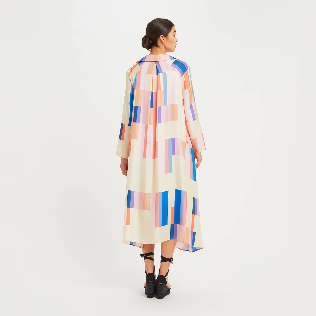 French Crepe Kaftan - Elegant Maxi Dress for Women's