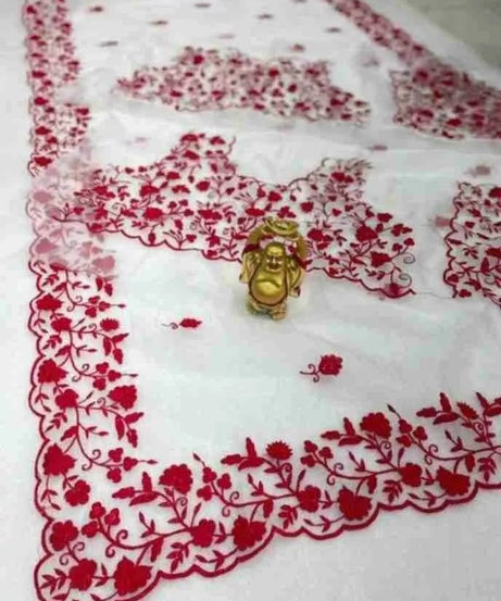 Wedding Wear Fancy Soft Organza Silk Saree, Traditional Classic Sari & Blouse