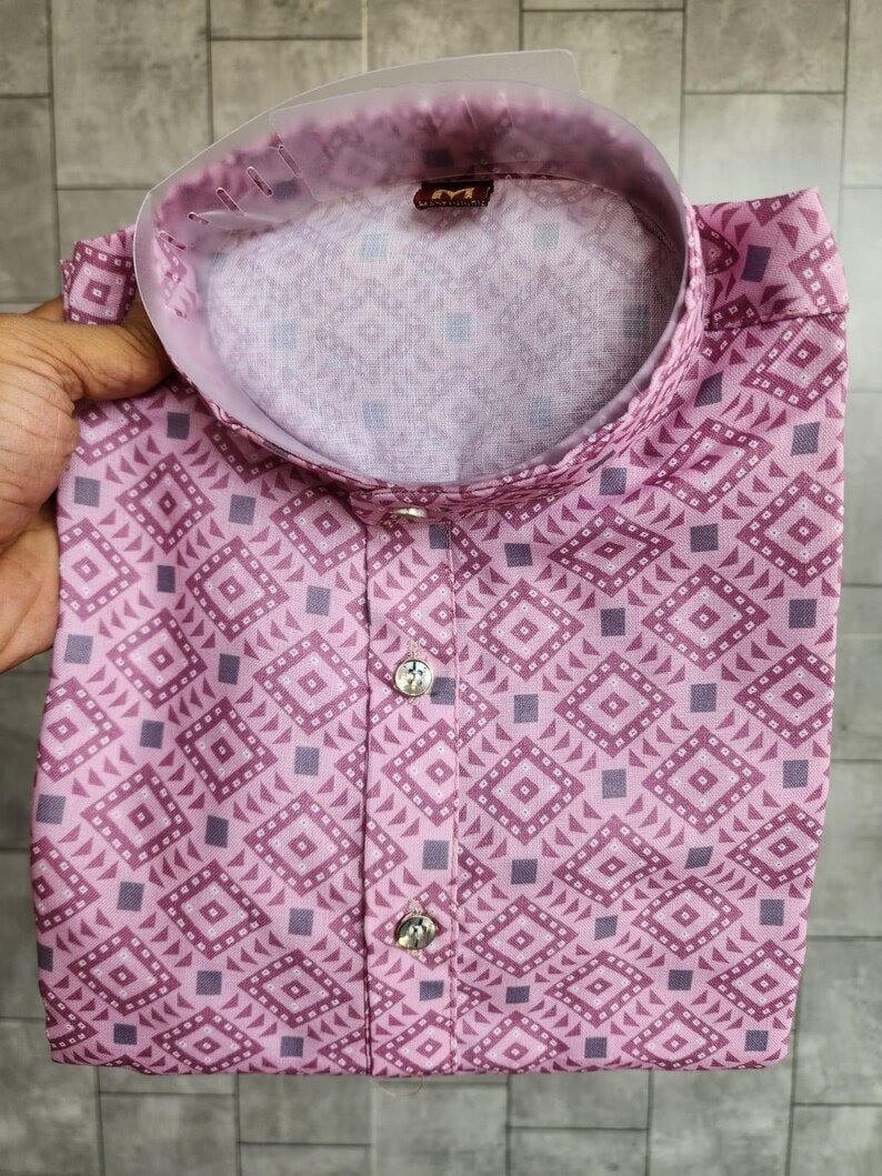 Pure Cotton Men's Kurta Pajama Set