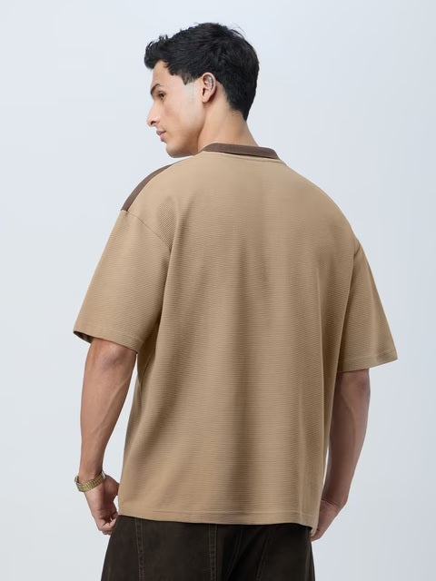 Ottoman Colourblock: Sepia Zipper Polos