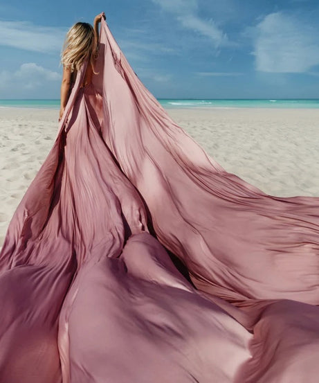 Long Flying Dress - Infinity Style with Adjustable Sizes - Electric Blue Flying Dress