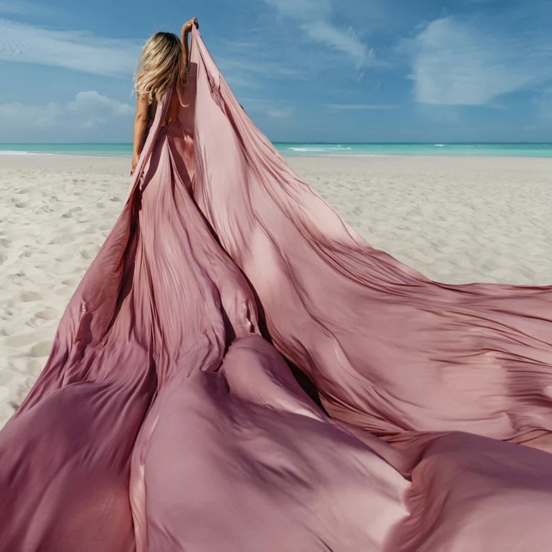 Long Flying Dress - Infinity Style with Adjustable Sizes - Electric Blue Flying Dress