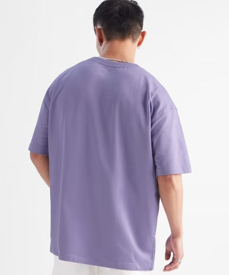 Solids Winter Mauve Oversized T-Shirts