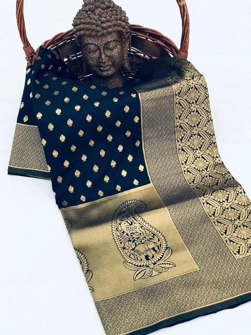 Wedding Soft Lichi Saree, Beautiful Fancy Sari Blouse