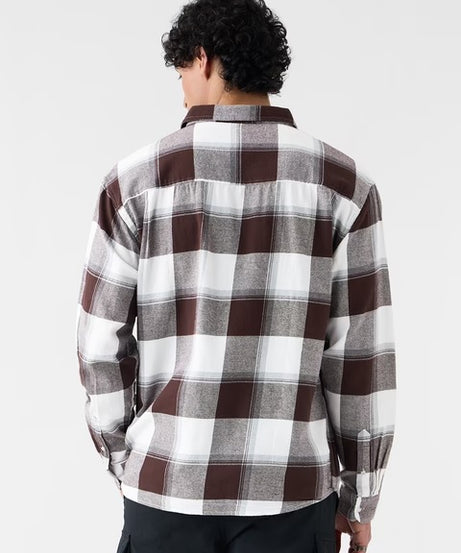 Plaid Rust Men Utility Shirts