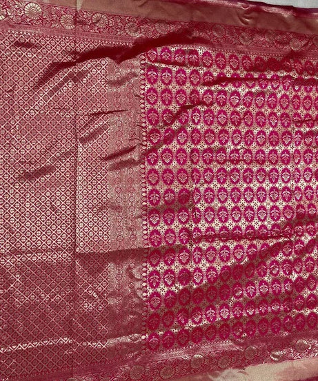 Wedding Wear Designer Banarasi Soft Silk Saree,Indian Party Sari & Blouse