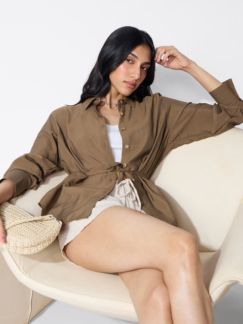 Back Tie Up Shirt  Ermine Women Shirts