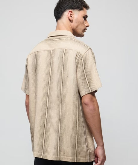 Sand Dune Men Textured Shirts
