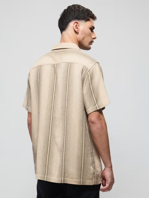 Sand Dune Men Textured Shirts