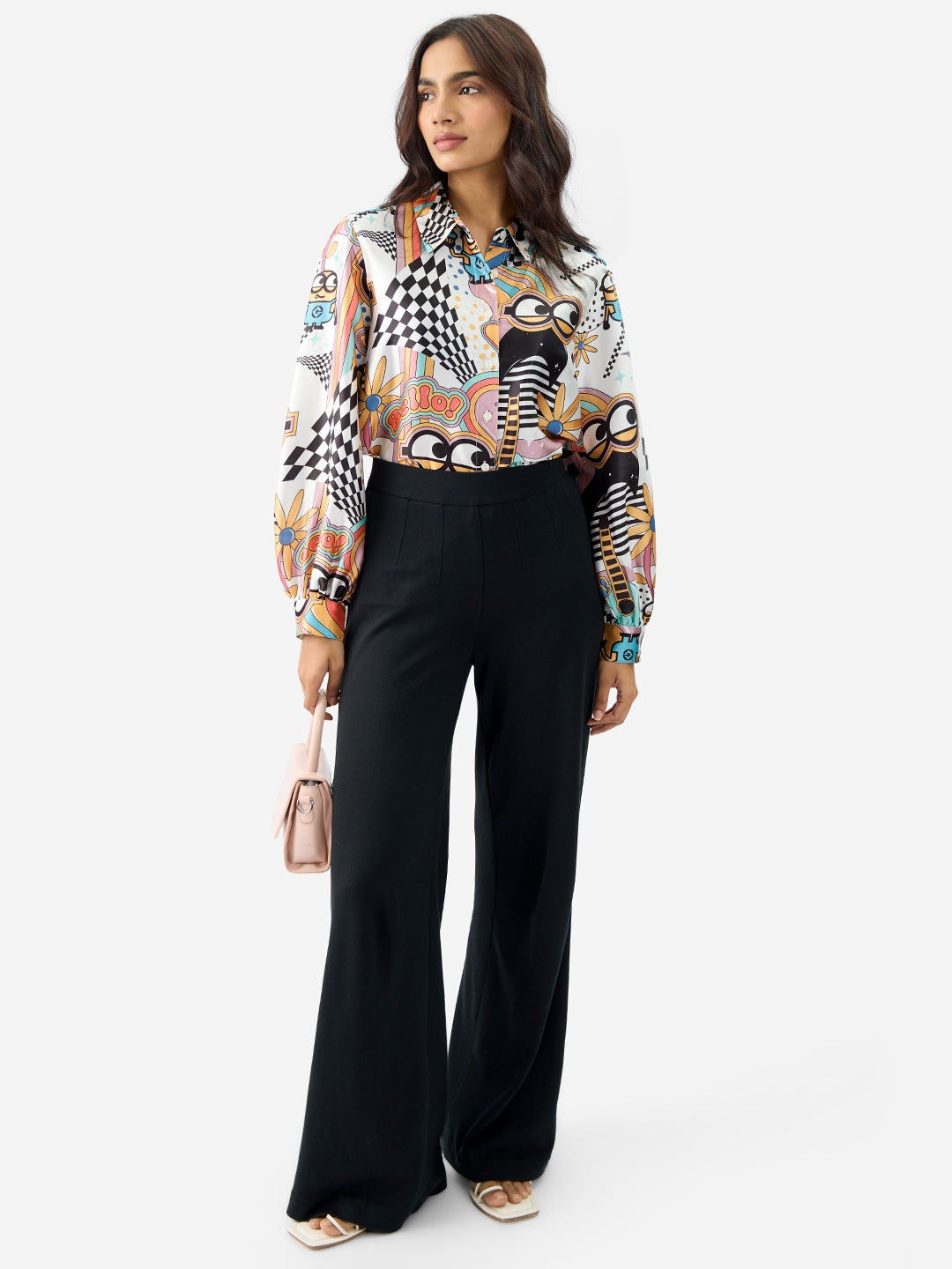 Satin  Minion Mania Women Shirts