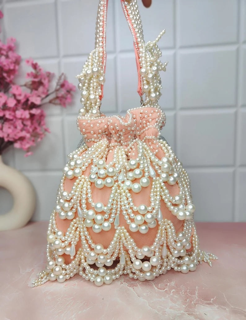 Handcraft Pearl Potli Bag