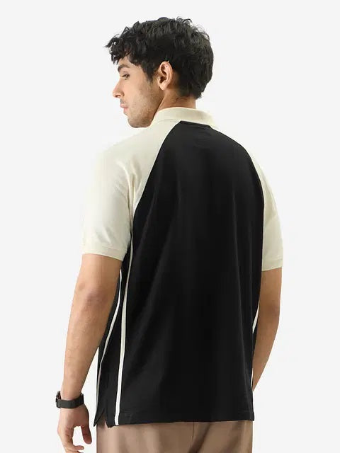 Solids Black & White Colourblock Polos