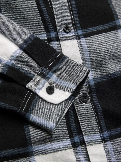 Plaids Black, White Men Relaxed Shirts