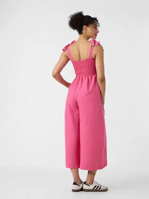 Textured Jumpsuit Fuchsia Women Jumpsuit